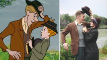 This couple recreated the meet-cute scene from 101 Dalmatians for their engagement photos