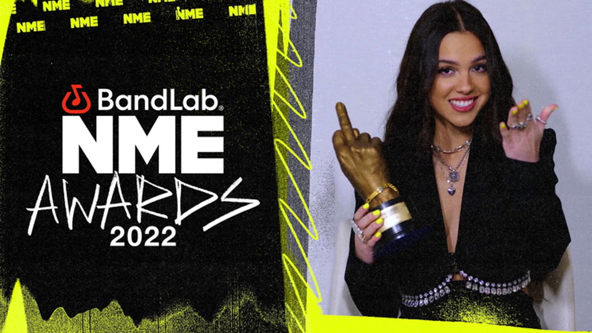 ⁣Olivia Rodrigo wins Best New Act In The World supported by CanO Water at the BandLab NME Awards 2022