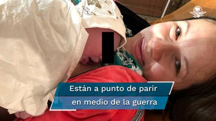 Mujeres embarazadas se refugian en sótano para dar a luz en Ucrania