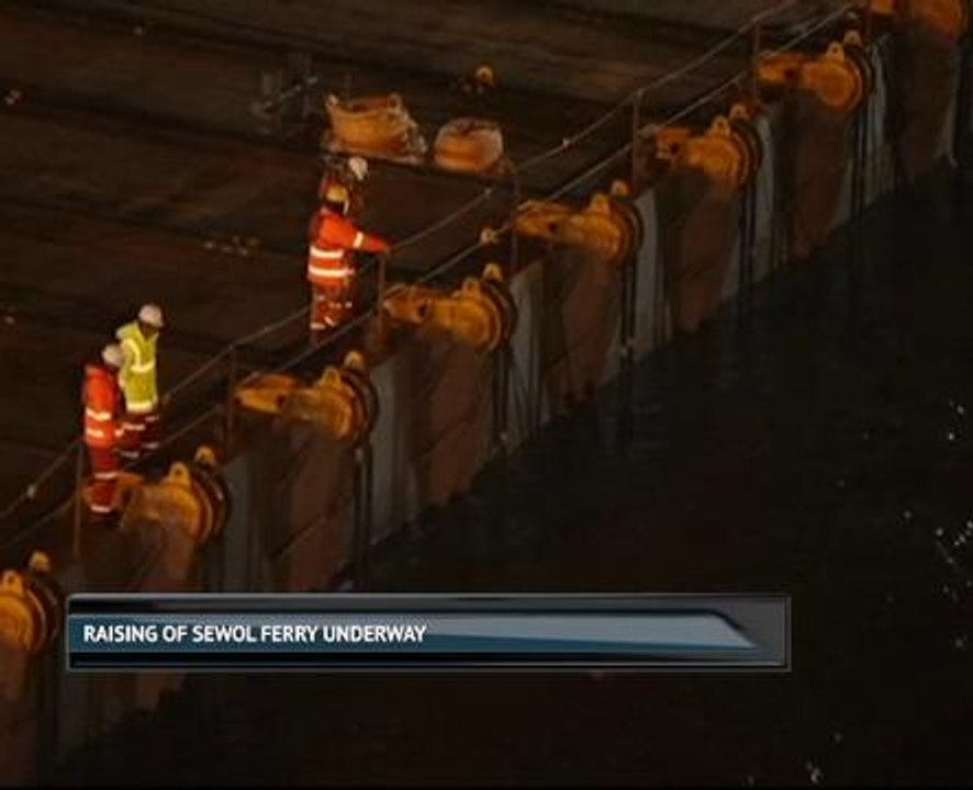 Raising of Sewol ferry underway