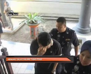 Penjaga pusat hiburan mengaku salah halang tugas polis