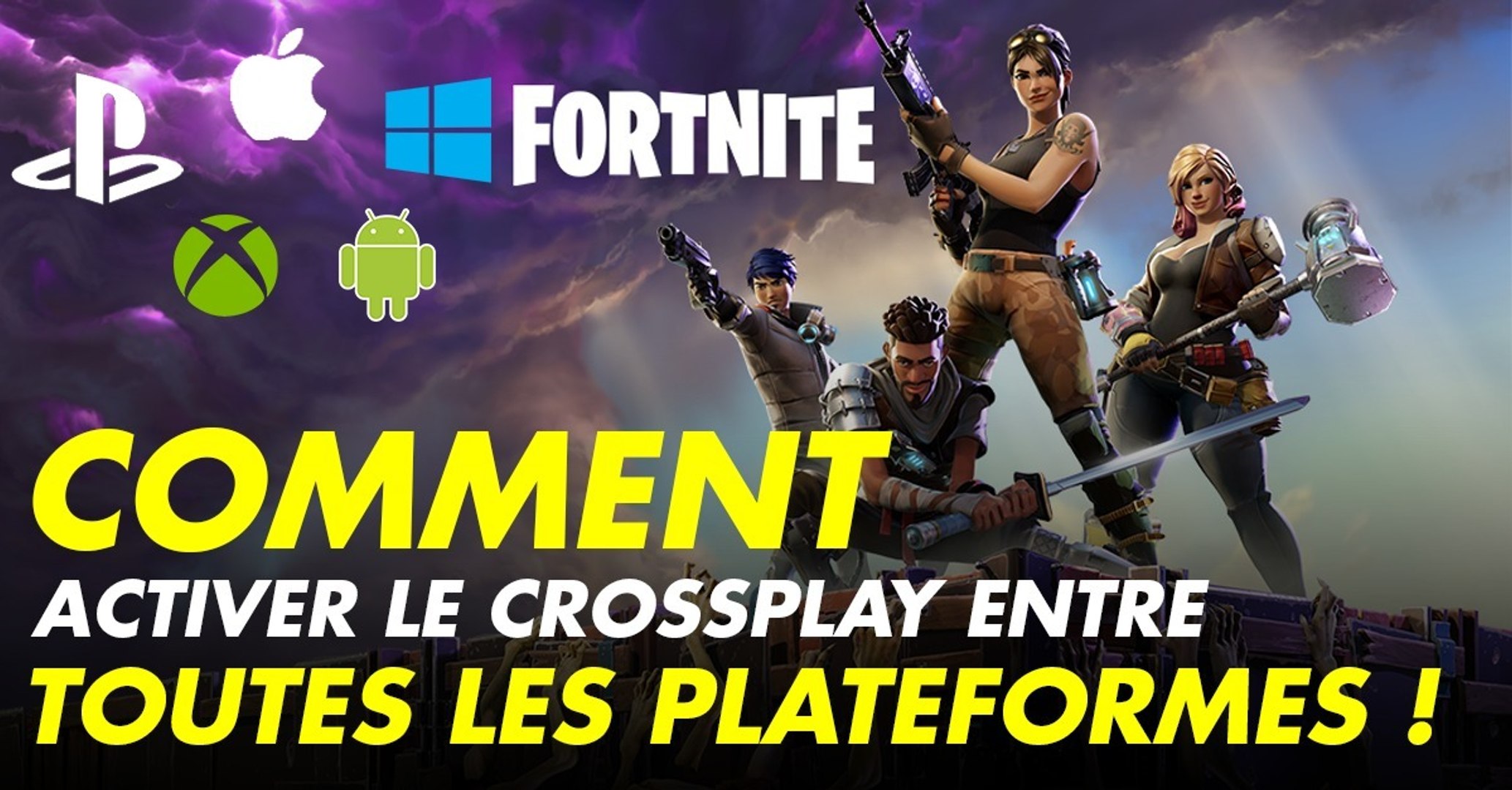 Fortnite : activer le crossplay Switch, XBOX, PS4, PC et mobiles - Vidéo  Dailymotion