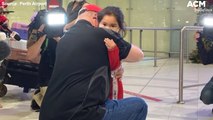 Families reunited at Perth Airport as WA border reopens for first time in two years | March 3, 2022 | ACM