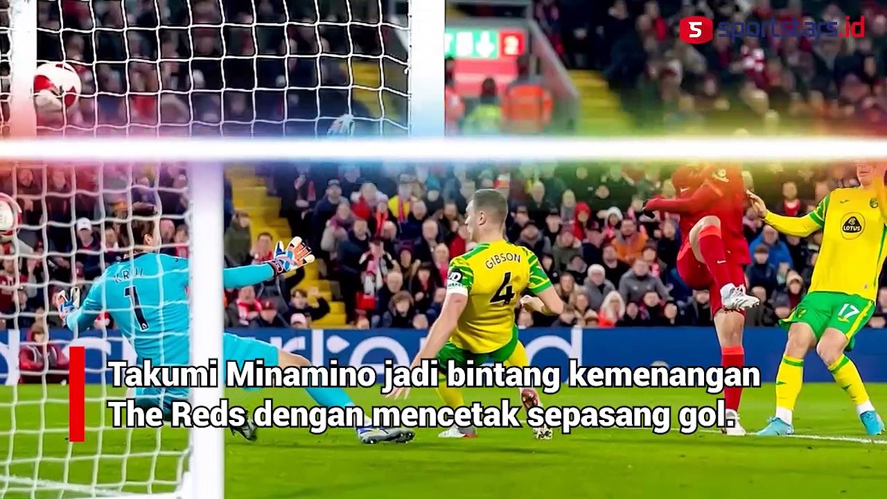 Sepasang Gol Minamino Bawa Liverpool ke Perempat Final Piala FA