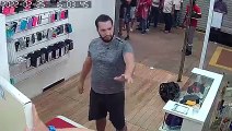 Em fúria, homem destrói loja de celulares em JF e faz ameaça de morte