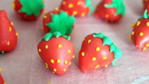 【かわいいメレンゲクッキー】いちごの作り方/フルーツ【Cute Meringue Cookie Recipe】strawberries/Fruit