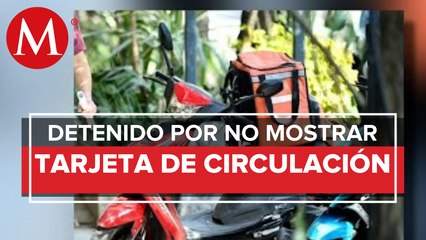 Policías detienen a repartidor de aplicación de manera arbitraria