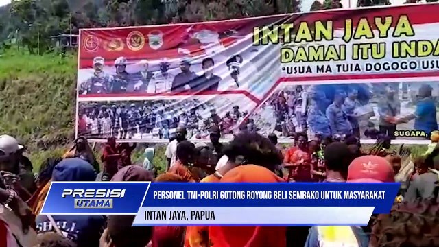 Dukung Pemulihan Ekonomi, TNI - Polri gelar Bakti Sosial dan Pelayanan Kesehatan Masyarakat Intan Jaya