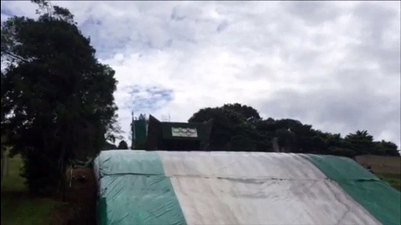 Valentino Guseli trains at his Kianga snowboard jump | BAY POST