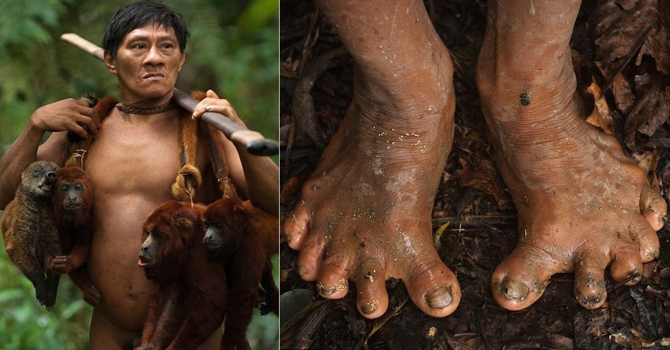 Amazonas-Stamm mit besonderen Jagdtechniken: Sogar ihre Füße haben sich an die Affenjagd angepasst