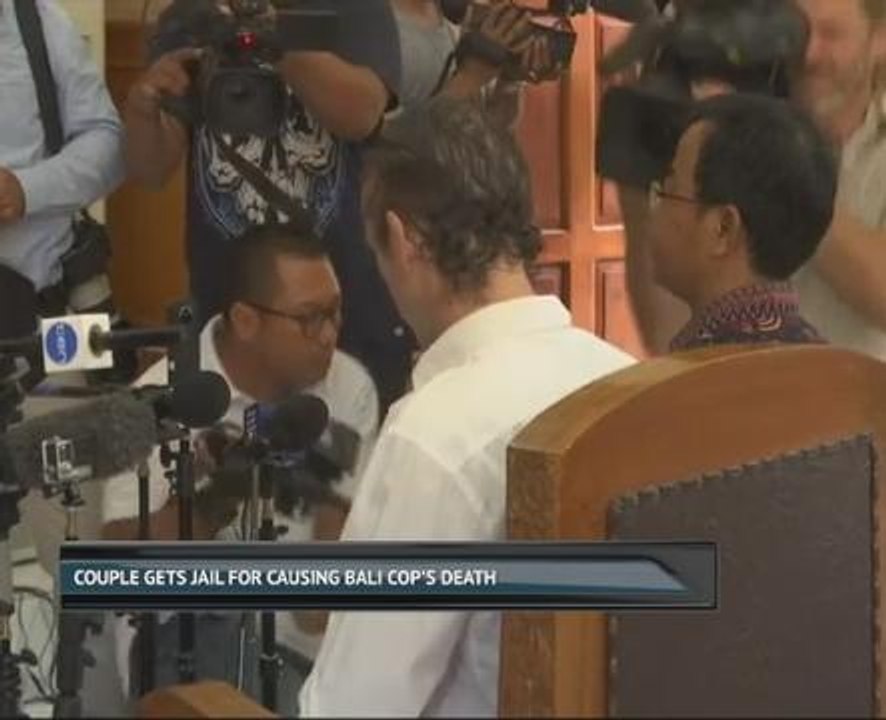 Couple gets jail for causing Bali cop's death