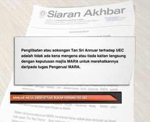 Annuar Musa direhatkan bukan kerana isu UEC
