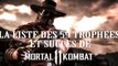 Mortal Kombat 11 : trophées, succès et achievements du jeu de combat