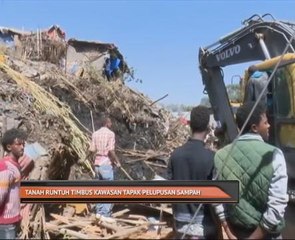 Tanah runtuh timbus kawasan tapak pelupusan sampah