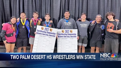 Two Sophmore Palm Desert HS Wrestlers Win State Titles