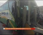 10 murid sekolah cedera bas rempuh Plaza Tol