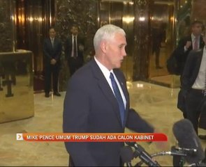 Mike Pence umum Trump sudah ada calon kabinet