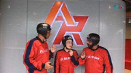 Aishah, Rod and Prem - Indoor Skydiving