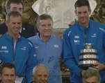 Argentine tennis players celebrate first Davis Cup title