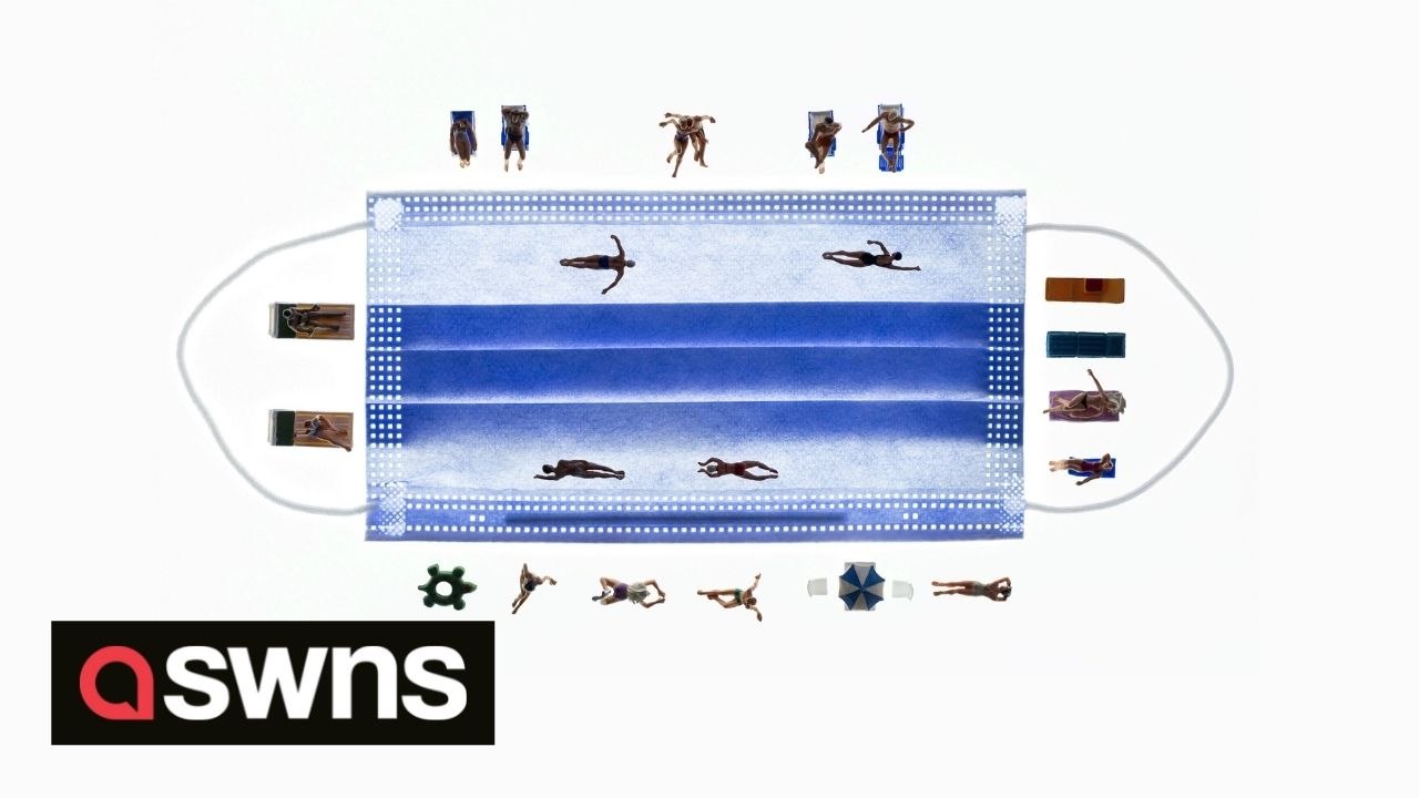 Artist creates pandemic-inspired dioramas using COVID test kits and face masks