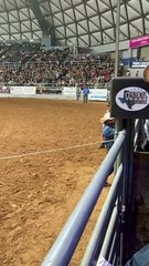 Un père protège son fils mis KO pendant un rodéo !