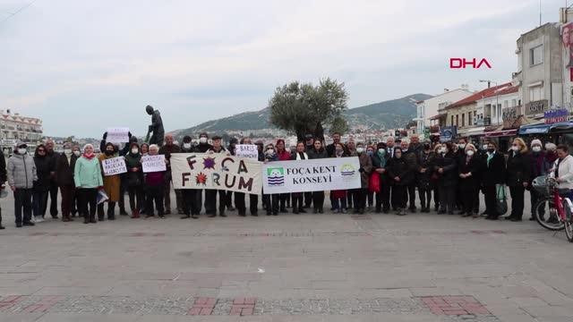 RUSYA'NIN UKRAYNA'YI İŞGALİ FOÇA'DA PROTESTO EDİLDİ