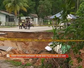 Tanah runtuh Serendah: Jalan baik pulih dalam 10 hari