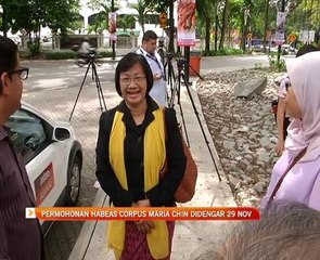 Permohonan habeas corpus Maria Chin didengar 29 November