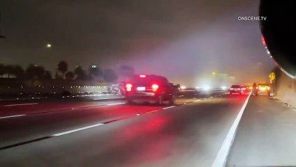 CAUGHT ON CAMERA Horrific Multi-Car Freeway Wreck (RAW FOOTAGE) _ Los Angeles