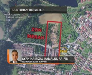 Perkembangan lanjut tanah runtuh di Serendah