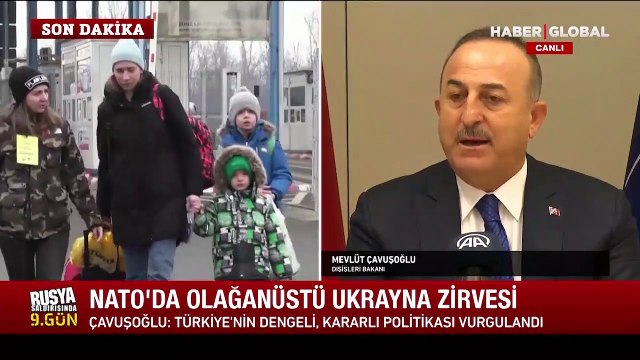 Son dakika! Bakan Çavuşoğlu'dan NATO'daki olağanüstü Ukrayna zirvesi sonrası açıklamalar