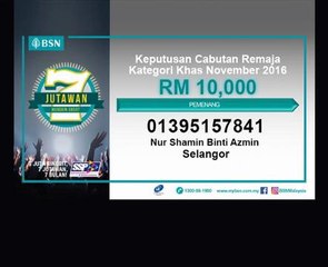 Pemenang BSN SSP bulan November 2016