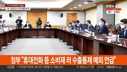 정부 "휴대전화 등 소비재 러 수출통제 예외 언급"
