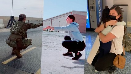 Military Mom Practices Hugs For Daughter Reunion | Happily TV