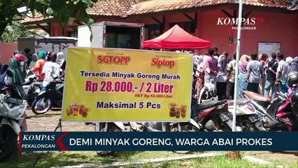 Demi Minyak Goreng Murah, Warga Berdesakan Abai Prokes