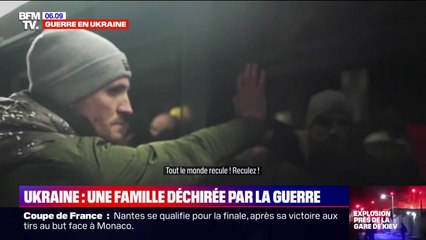 Guerre en Ukraine: les séparations déchirantes des familles en gare de Kiev