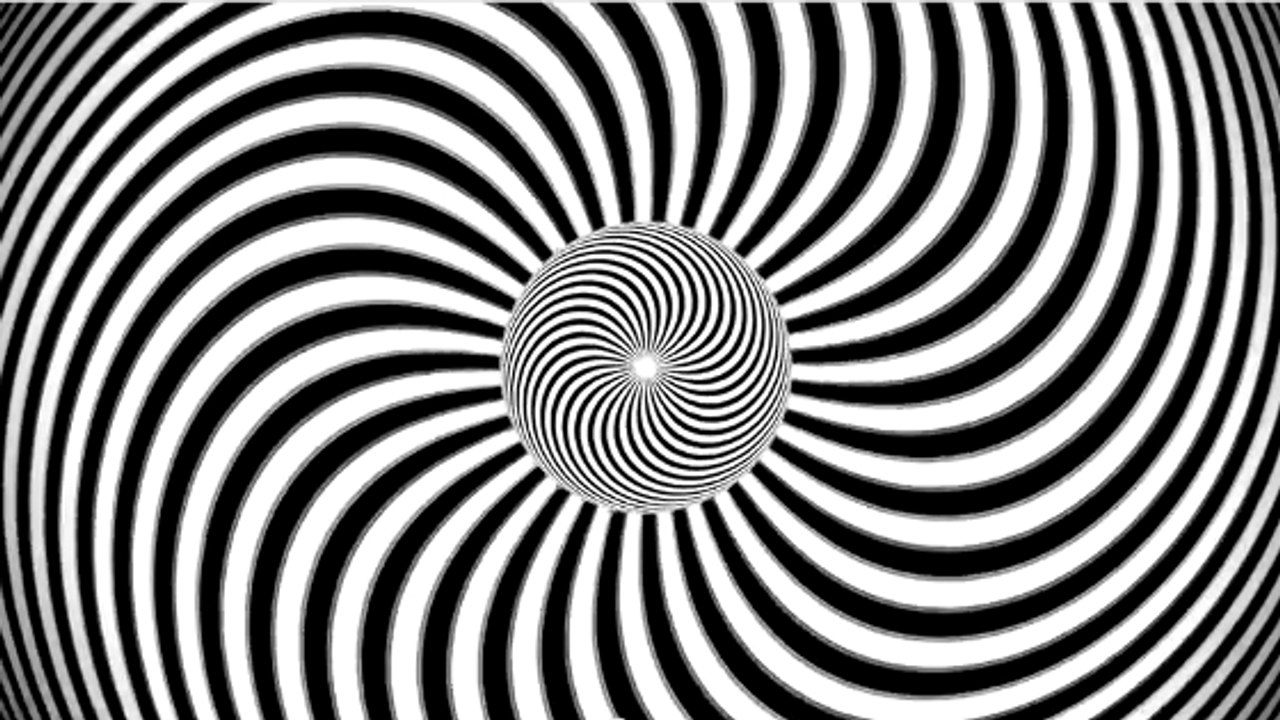 Illusion d’optique en noir et blanc pour entrer dans une autre dimension