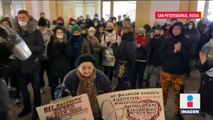 Sobreviviente de Segunda Guerra Mundial es detenida por protestar contra la invasión a Ucrania