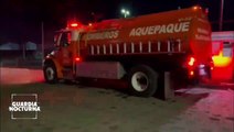 Voraz incendio consume una camioneta dentro de una finca ubicada en La Duraznera