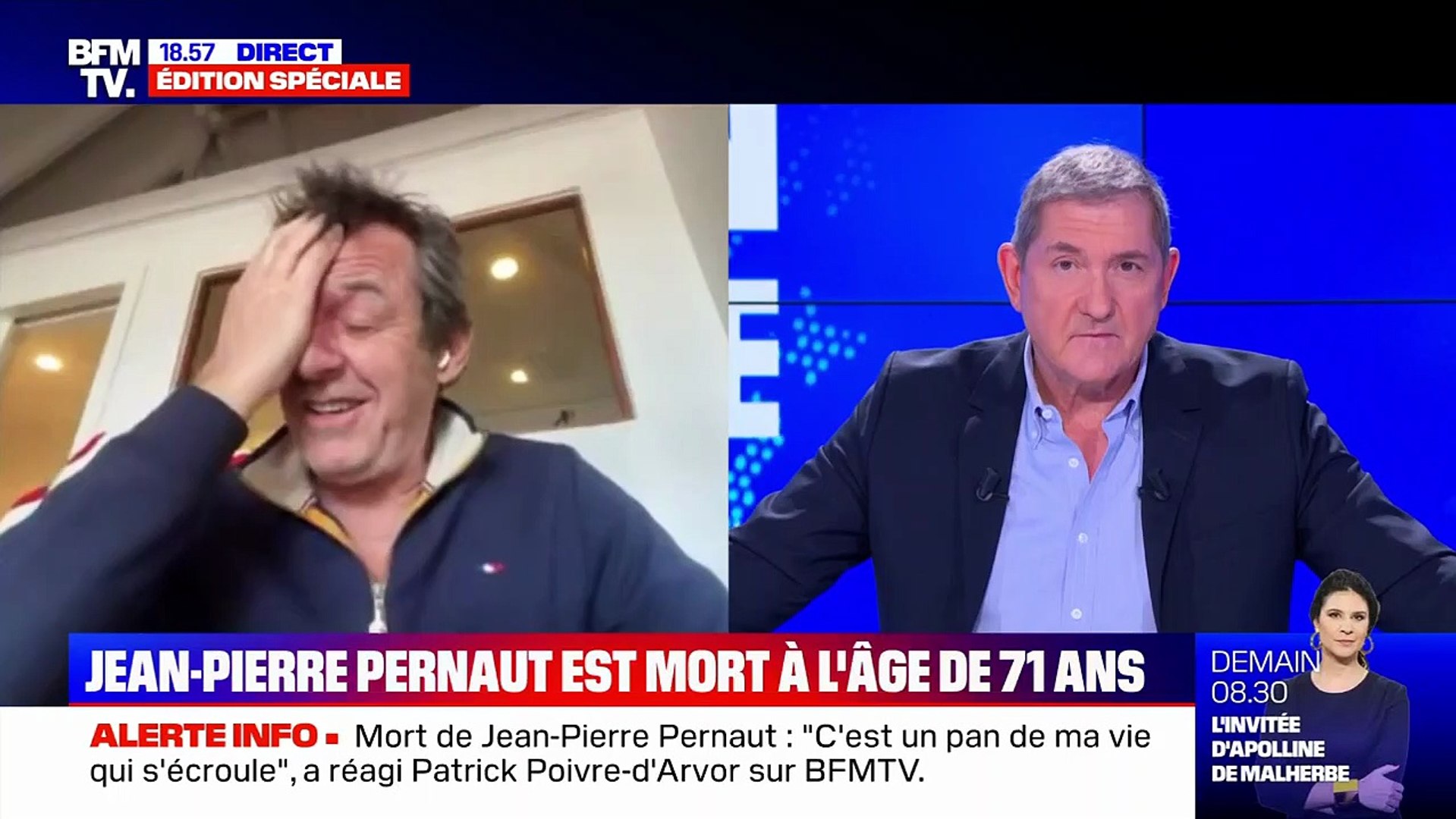 Mort de Jean-Pierre Pernaut : Jean-Luc Reichmann, en larmes, évoque leur  amitié - Vidéo Dailymotion