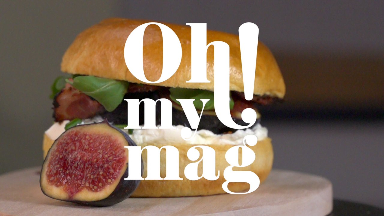 Rezept: Feigenburger mit knusprigem Bacon und Frischkäse