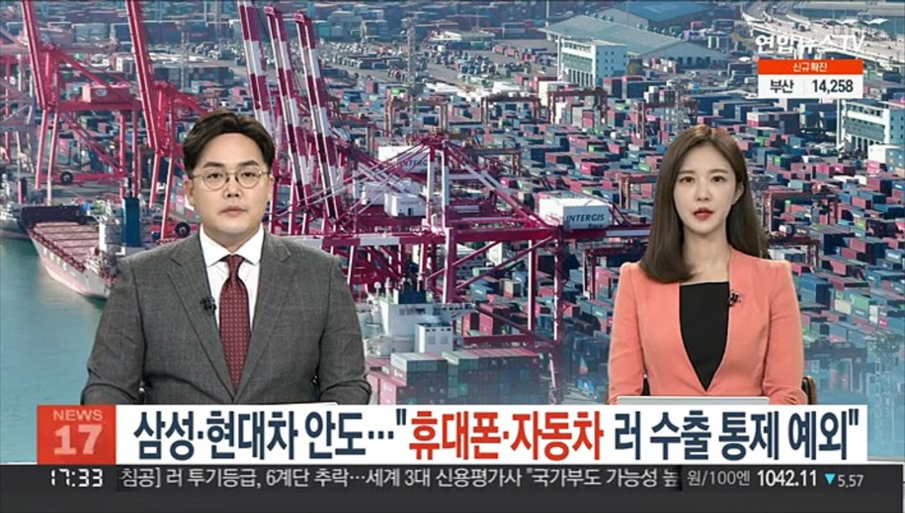 삼성·현대차 안도…"휴대폰·자동차 러 수출통제 예외"