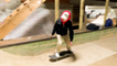 'Skater kid's mini-ramp trick doesn't go as planned *SKATEBOARD SLAM*'