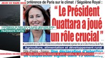 Le Titrologue du 03 Mars 2022 / Conférence de paris sur le climat, Ségolène Royal : « Le président Ouattara a joué un rôle crucial »