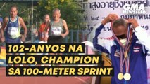 102-anyos na lolo, champion sa 100-meter sprint | GMA News Feed
