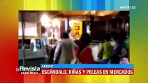 Cochabamba: Ch’alla en mercados  derivo en riñas y peleas, la Policía tuvo que intervenir