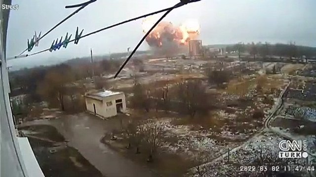 Kiev'de canlı yayında patlama