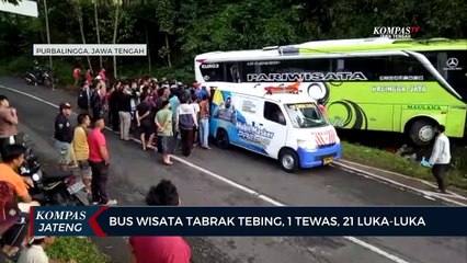 Descargar video: Bus Wisata Tabrak Tebing, 1 Tewas 21 Luka-Luka