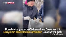 Rusya saldırılarından kaçan Ukraynalı çift, destek için geri döndü