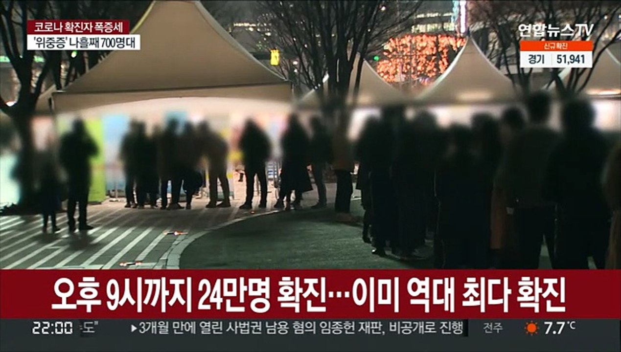오후 9시까지 24만명 확진…이미 역대 최다 확진